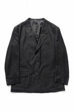 画像をギャラリービューアに読み込む, Y&#39;s for men 3 BUTTONS JACKET / RAYON HEATHER STRIPE (BLACK)