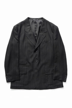 画像をギャラリービューアに読み込む, Y&#39;s for men 3 BUTTONS JACKET / RAYON HEATHER STRIPE (BLACK)