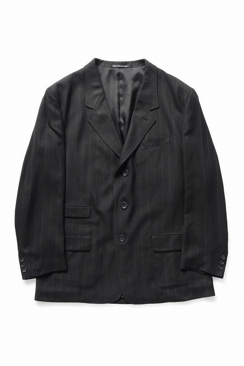 画像をギャラリービューアに読み込む, Y&#39;s for men 3 BUTTONS JACKET / RAYON HEATHER STRIPE (BLACK)