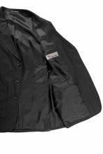画像をギャラリービューアに読み込む, Y&#39;s for men 3 BUTTONS JACKET / RAYON HEATHER STRIPE (BLACK)