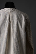 画像をギャラリービューアに読み込む, sus-sous sleeping shirts / F-0111 furuhashi / buff cloth (ECRU STRIPE)