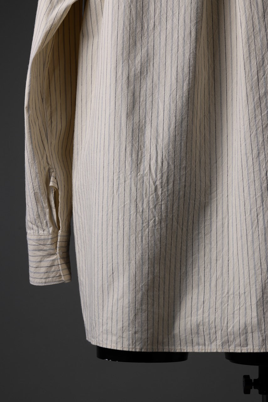 Load image into Gallery viewer, sus-sous sleeping shirts / F-0111 furuhashi / buff cloth (ECRU STRIPE)