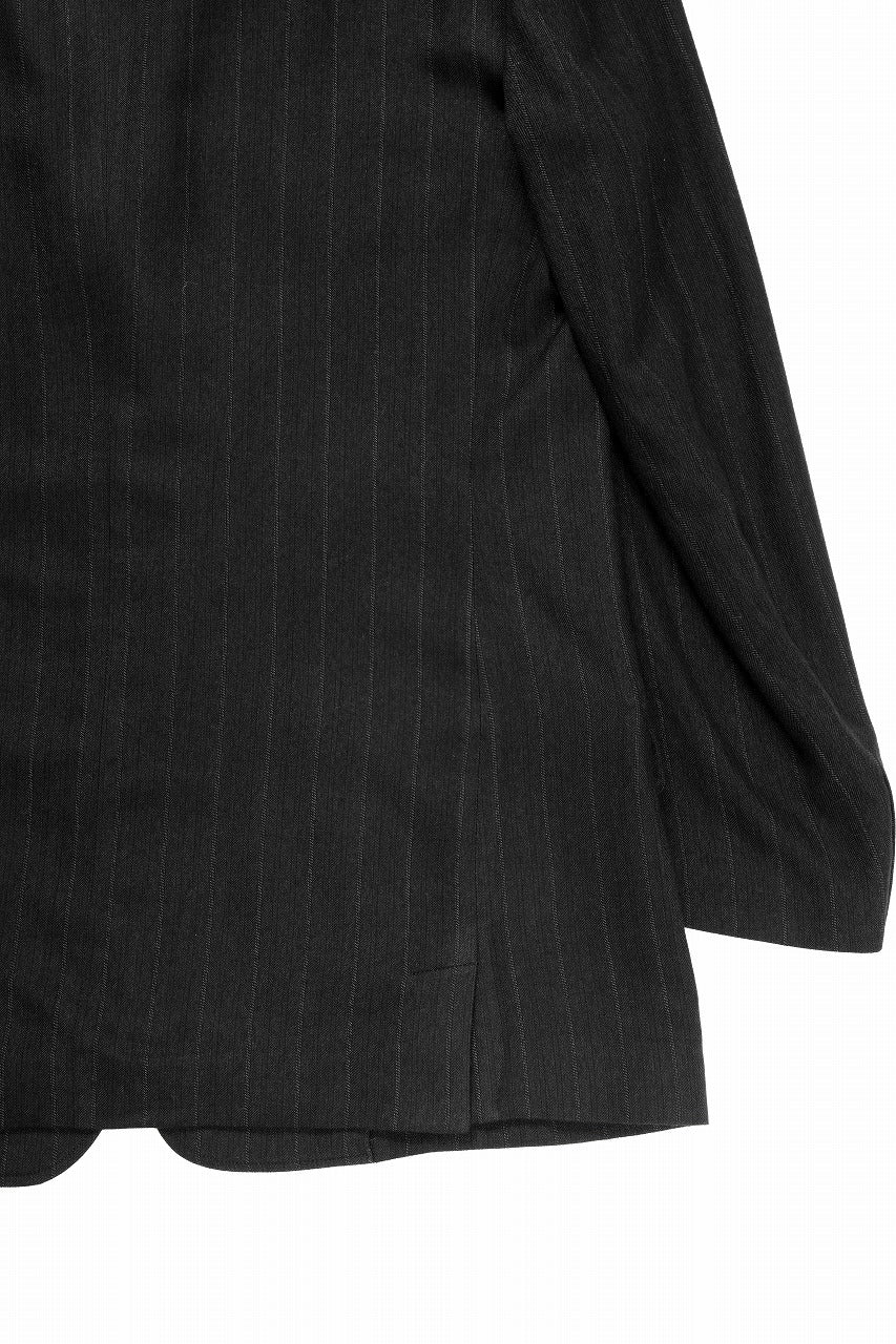画像をギャラリービューアに読み込む, Y&#39;s for men 3 BUTTONS JACKET / RAYON HEATHER STRIPE (BLACK)