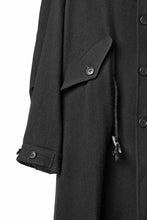 Load image into Gallery viewer, Y&#39;s for men MODS COAT WITH TOGGLE BUTTON / WOOL NYLON FLANNEL (BLACK)