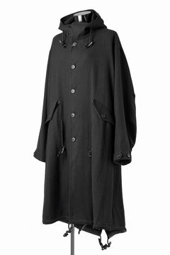 Load image into Gallery viewer, Y&#39;s for men MODS COAT WITH TOGGLE BUTTON / WOOL NYLON FLANNEL (BLACK)