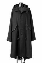 Load image into Gallery viewer, Y&#39;s for men MODS COAT WITH TOGGLE BUTTON / WOOL NYLON FLANNEL (BLACK)