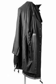 Load image into Gallery viewer, Y&#39;s for men MODS COAT WITH TOGGLE BUTTON / WOOL NYLON FLANNEL (BLACK)