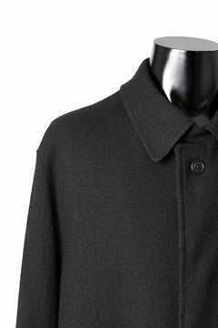 Load image into Gallery viewer, Y&#39;s for men  SOUTIEN COLLAR COAT / SMOOTH FLANNEL (BLACK)