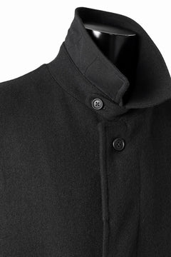 Load image into Gallery viewer, Y&#39;s for men  SOUTIEN COLLAR COAT / SMOOTH FLANNEL (BLACK)