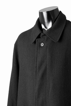 Load image into Gallery viewer, Y&#39;s for men  SOUTIEN COLLAR COAT / SMOOTH FLANNEL (BLACK)