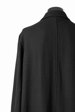 Load image into Gallery viewer, Y&#39;s for men  SOUTIEN COLLAR COAT / SMOOTH FLANNEL (BLACK)