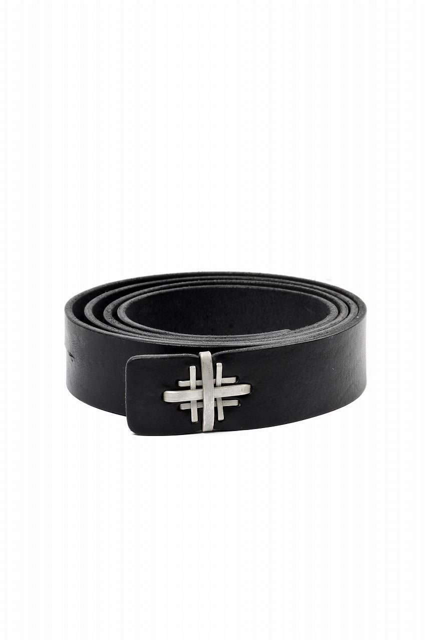 Load image into Gallery viewer, m.a+ double cross buckle medium belt / EX+1D GR3,0 (BLACK)