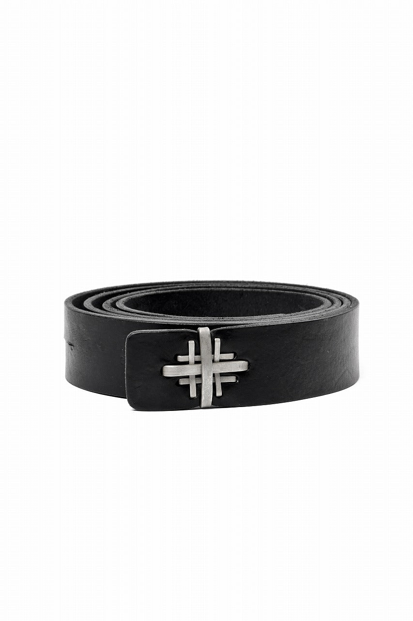 Load image into Gallery viewer, m.a+ double cross buckle medium belt / EX+1D GR3,0 (BLACK)