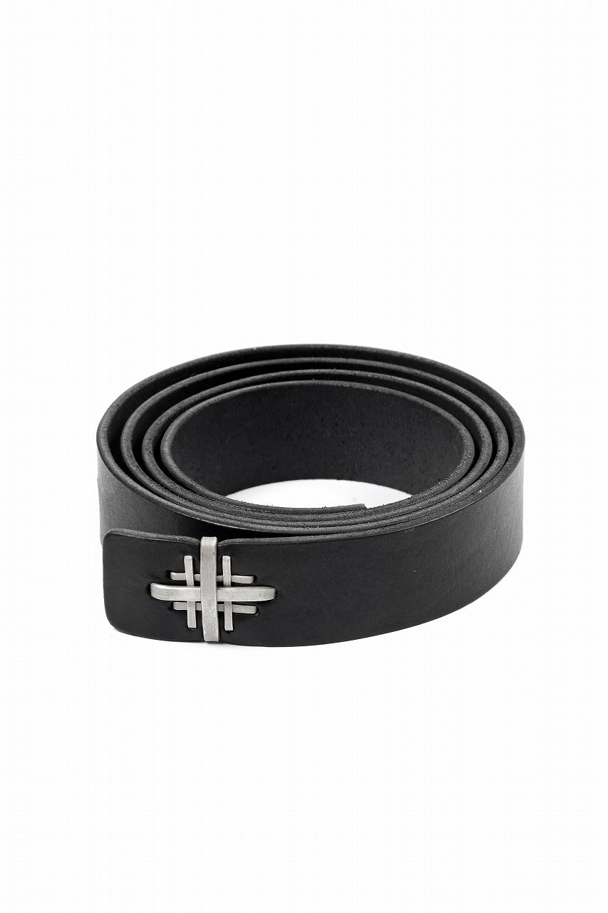 Load image into Gallery viewer, m.a+ double cross buckle medium belt / EX+1D GR3,0 (BLACK)