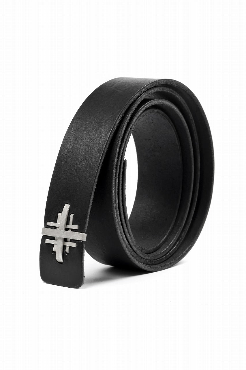 Load image into Gallery viewer, m.a+ double cross buckle medium belt / EX+1D GR3,0 (BLACK)