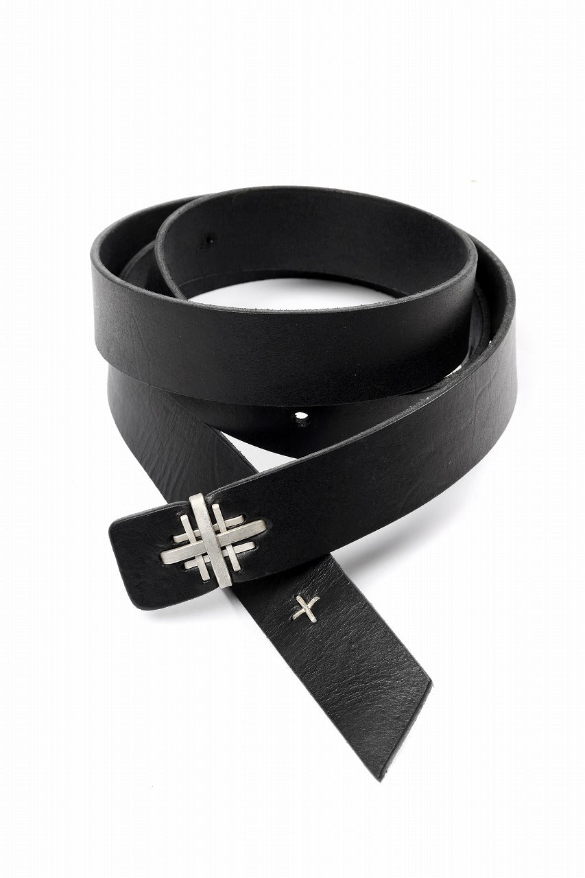 m.a+ double cross buckle medium belt / EX+1D GR3,0 (BLACK)