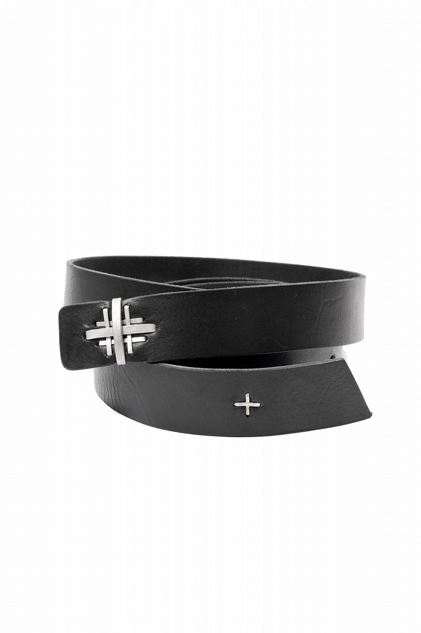 Load image into Gallery viewer, m.a+ double cross buckle medium belt / EX+1D GR3,0 (BLACK)