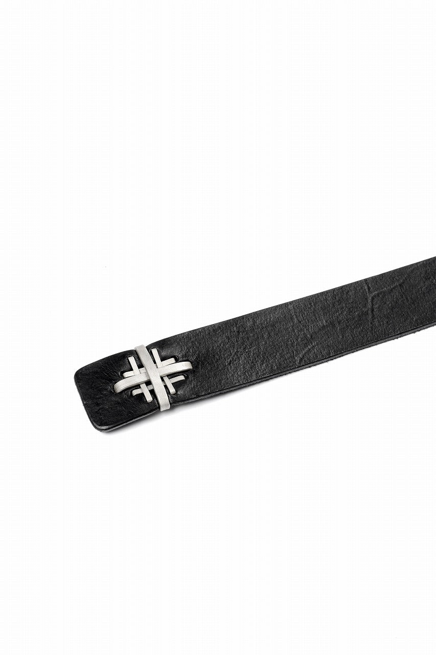 Load image into Gallery viewer, m.a+ double cross buckle medium belt / EX+1D GR3,0 (BLACK)