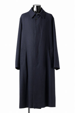 Y's for men  SOUTIEN COLLAR COAT / SMOOTH FLANNEL (NAVY)