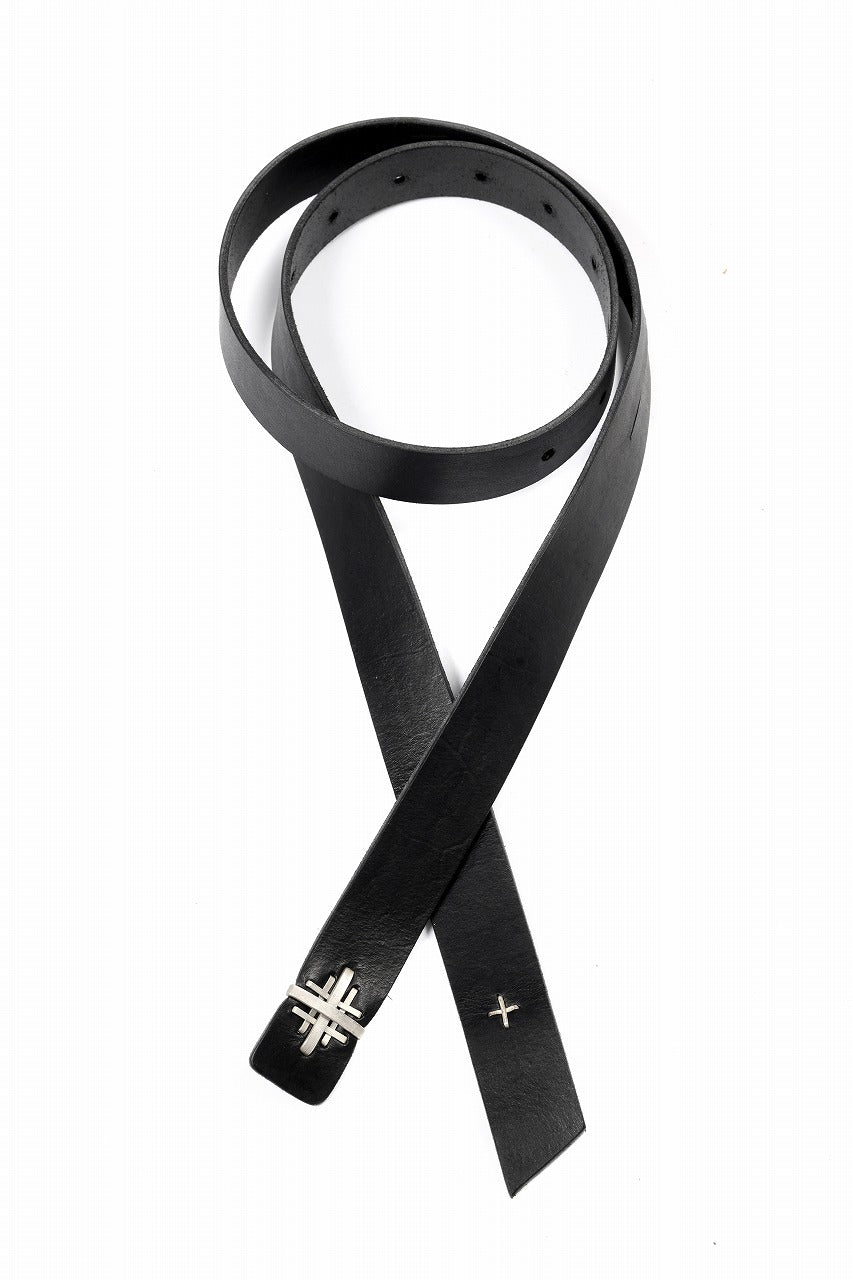 Load image into Gallery viewer, m.a+ double cross buckle medium belt / EX+1D GR3,0 (BLACK)