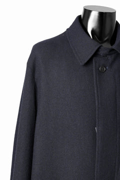 Load image into Gallery viewer, Y&#39;s for men  SOUTIEN COLLAR COAT / SMOOTH FLANNEL (NAVY)