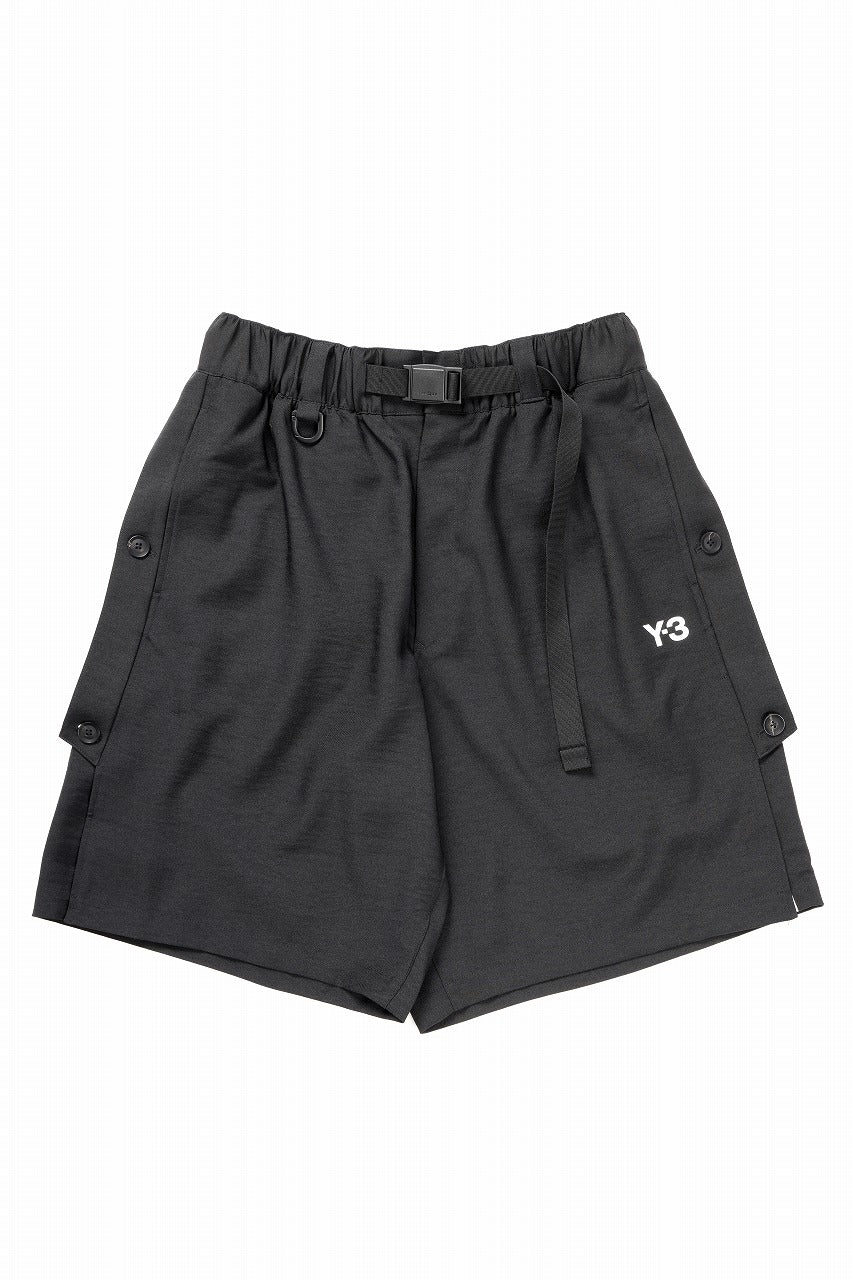 Y-3 Yohji Yamamoto SPORTS UNIFORM 3 STRIPES SHORTS (BLACK)