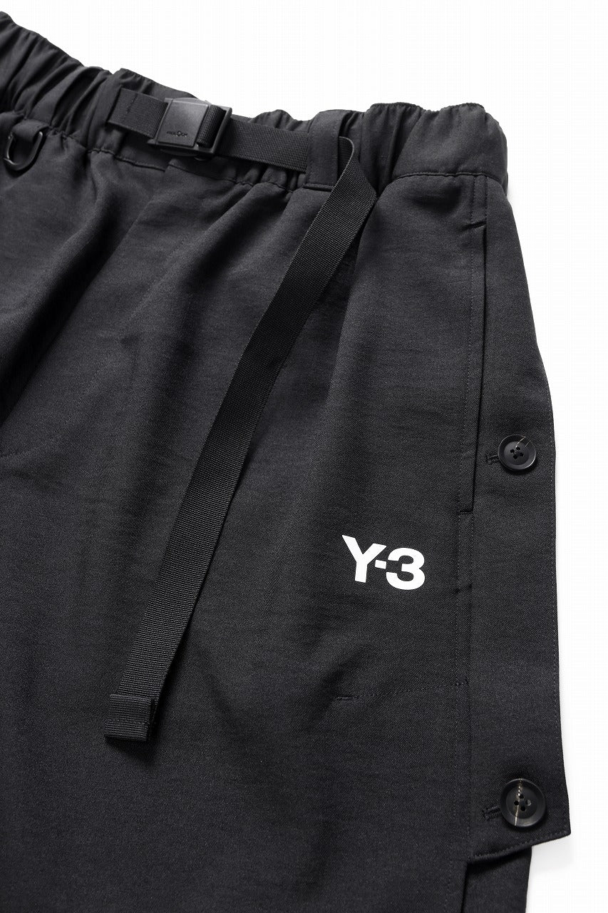 Y-3 Yohji Yamamoto SPORTS UNIFORM 3 STRIPES SHORTS (BLACK)