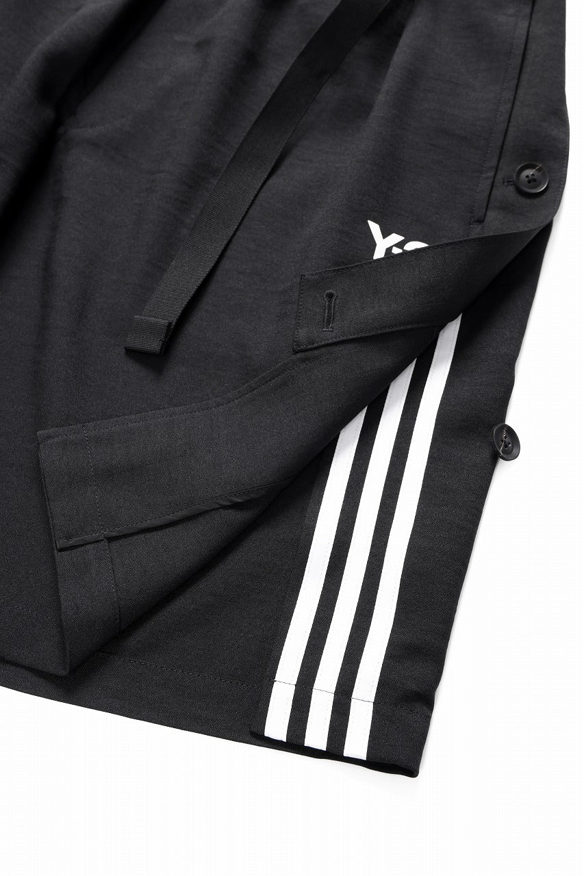 Y-3 Yohji Yamamoto SPORTS UNIFORM 3 STRIPES SHORTS (BLACK)