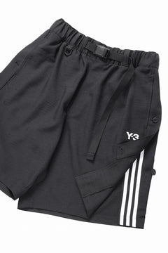 Load image into Gallery viewer, Y-3 Yohji Yamamoto SPORTS UNIFORM 3 STRIPES SHORTS (BLACK)