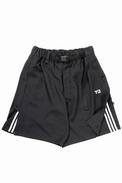 Load image into Gallery viewer, Y-3 Yohji Yamamoto SPORTS UNIFORM 3 STRIPES SHORTS (BLACK)