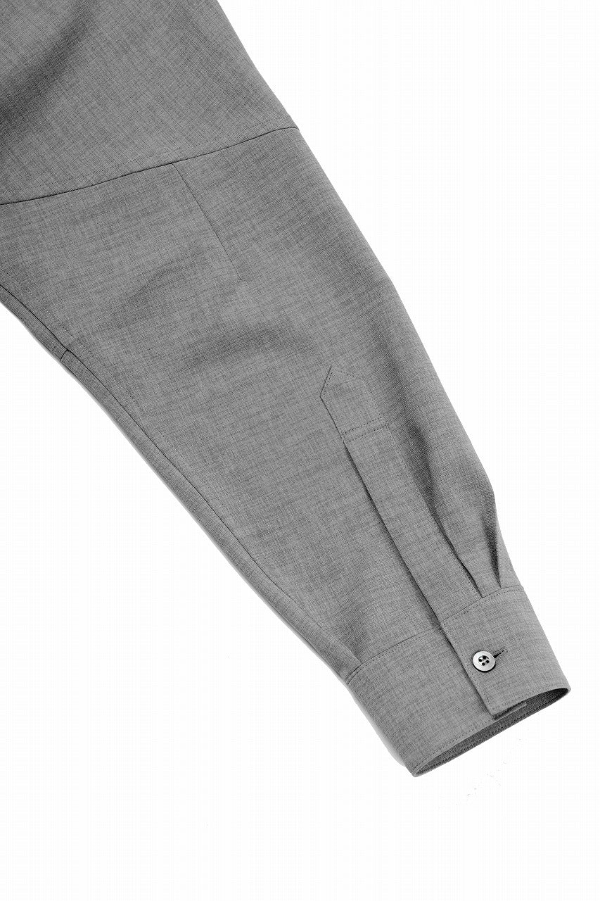 D-VEC QD LINEN LIKE PL L/S SHIRT (GREY)