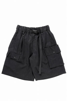 Y-3 Yohji Yamamoto WASH TWILL SHORTS (BLACK)