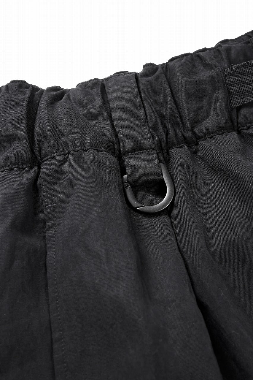 Y-3 Yohji Yamamoto WASH TWILL SHORTS (BLACK)