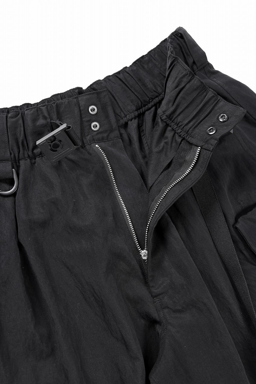 Y-3 Yohji Yamamoto WASH TWILL SHORTS (BLACK)