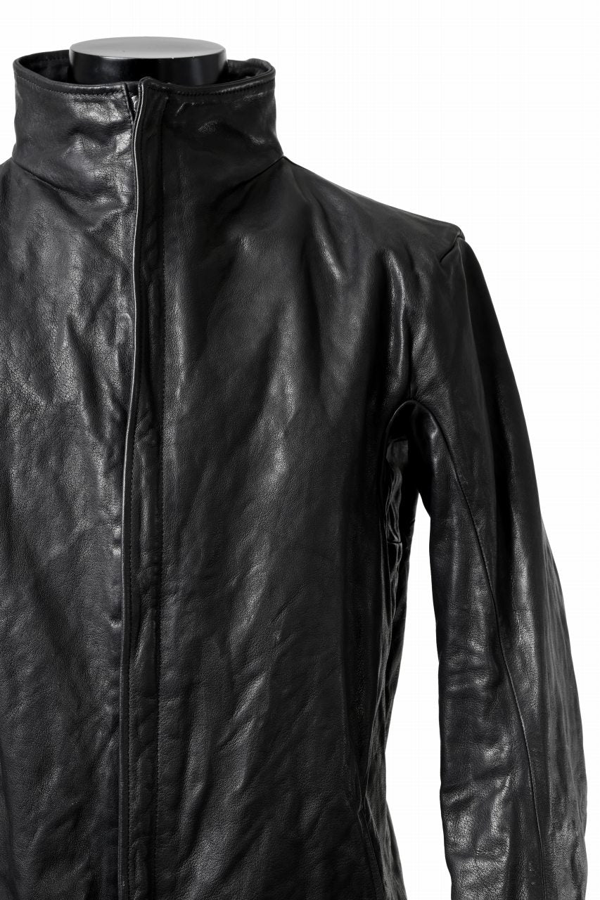 Load image into Gallery viewer, incarnation BUFFALO LEATHER HIGH COLLAR MOTO JACKET PMT-2 / OBJECT DYED (91NBK)