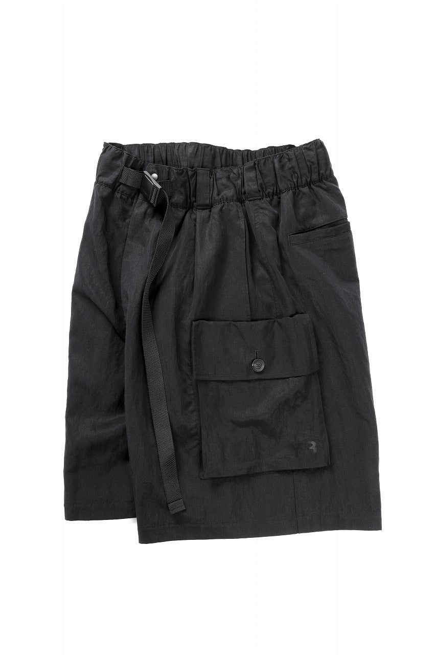 Y-3 Yohji Yamamoto WASH TWILL SHORTS (BLACK)