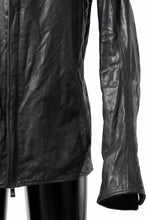 Load image into Gallery viewer, incarnation BUFFALO LEATHER HIGH COLLAR MOTO JACKET PMT-2 / OBJECT DYED (91NBK)