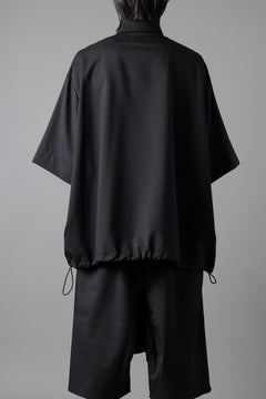 画像をギャラリービューアに読み込む, A.F ARTEFACT FRONT ZIP SQUEEZING SHIRT / TROPICAL WOOL (BLACK)