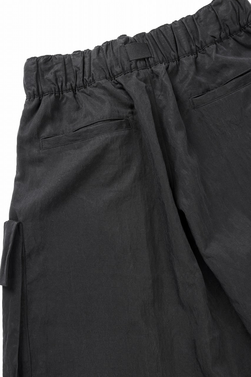 Y-3 Yohji Yamamoto WASH TWILL SHORTS (BLACK)