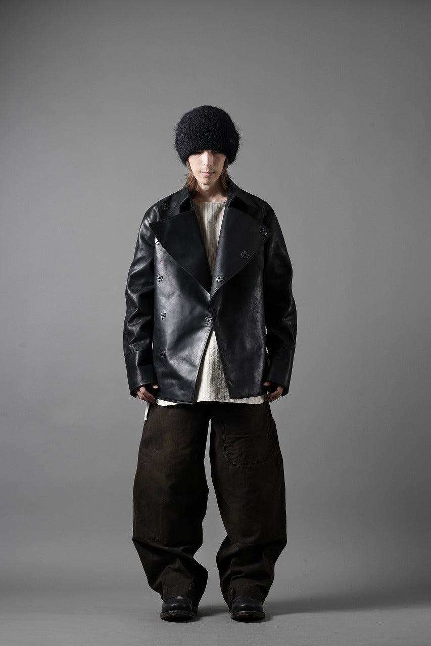 ierib exclusive Jean Coat-Blouson / Horse Nubuck Leather (BLACK)