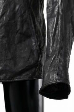 Load image into Gallery viewer, incarnation BUFFALO LEATHER HIGH COLLAR MOTO JACKET PMT-2 / OBJECT DYED (91NBK)