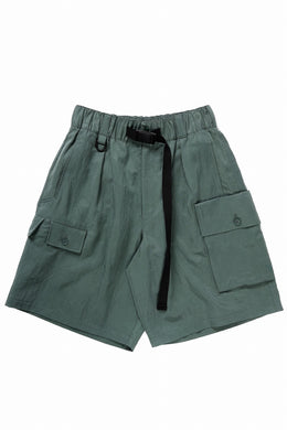 Y-3 Yohji Yamamoto WASH TWILL SHORTS (GREEN OXIDE)