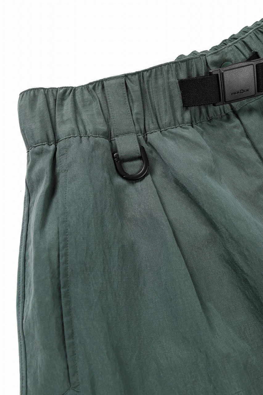 Y-3 Yohji Yamamoto WASH TWILL SHORTS (GREEN OXIDE)