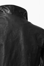 Load image into Gallery viewer, incarnation BUFFALO LEATHER HIGH COLLAR MOTO JACKET PMT-2 / OBJECT DYED (91NBK)