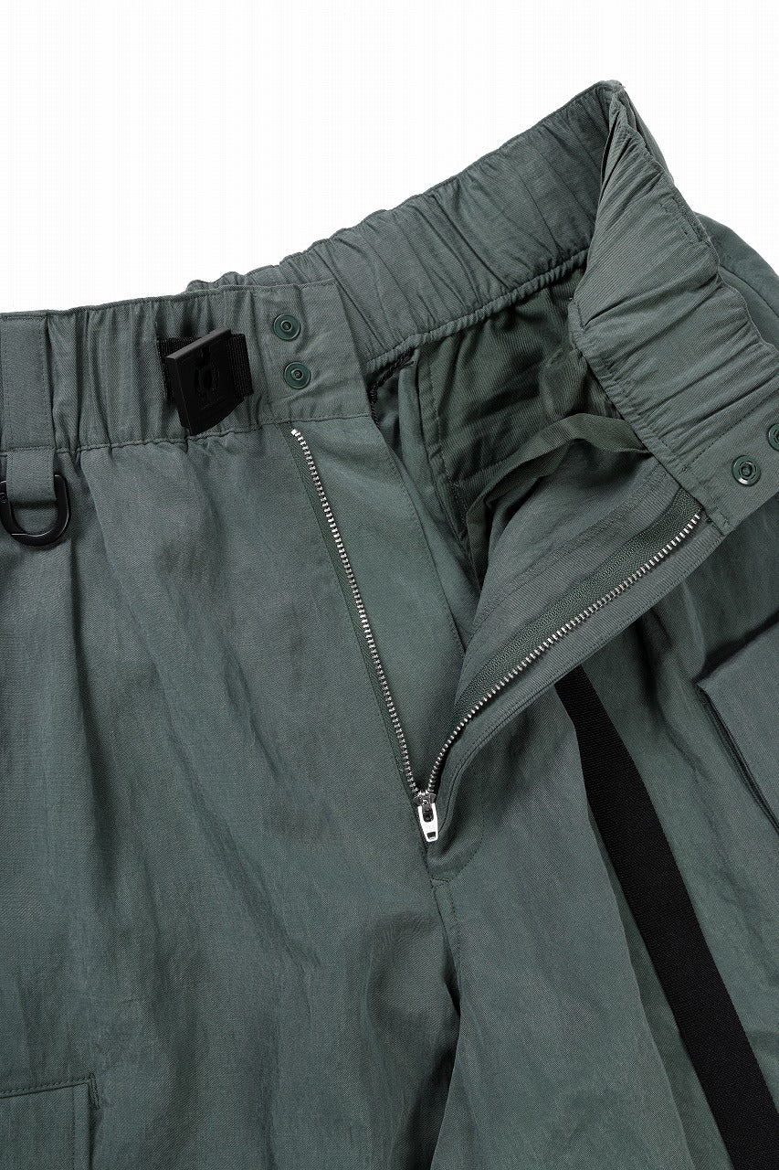 Y-3 Yohji Yamamoto WASH TWILL SHORTS (GREEN OXIDE)