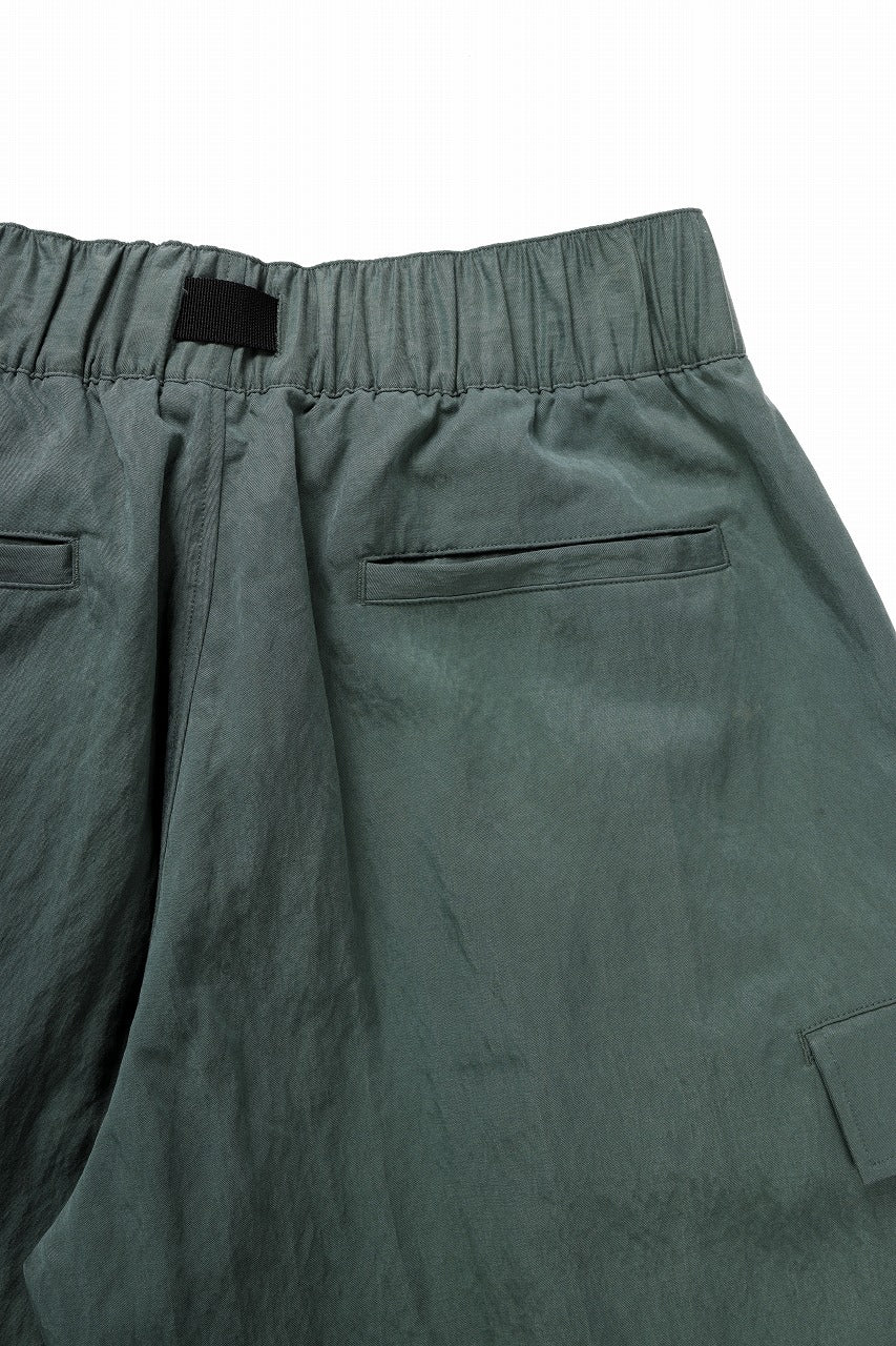 Y-3 Yohji Yamamoto WASH TWILL SHORTS (GREEN OXIDE)