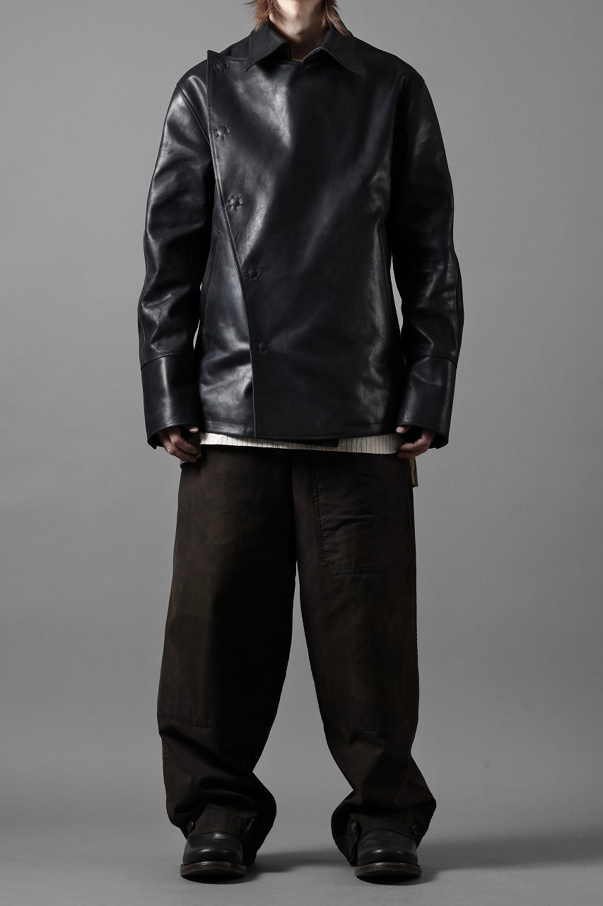 ierib exclusive Jean Coat-Blouson / Horse Nubuck Leather (BLACK)