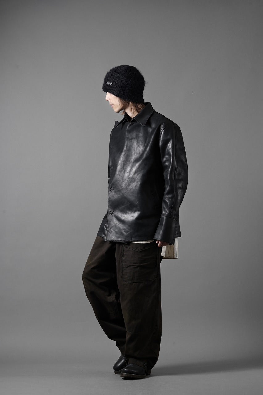 ierib exclusive Jean Coat-Blouson / Horse Nubuck Leather (BLACK)