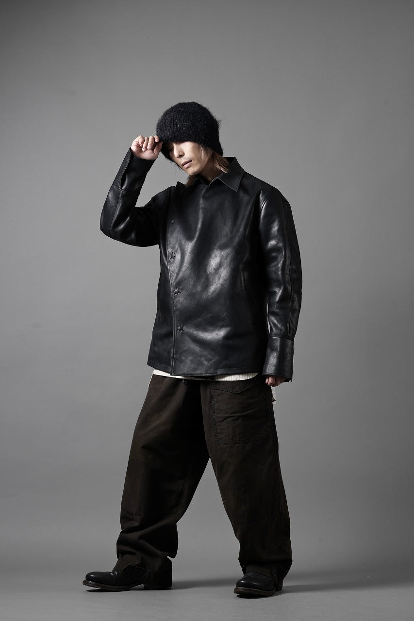 ierib exclusive Jean Coat-Blouson / Horse Nubuck Leather (BLACK)