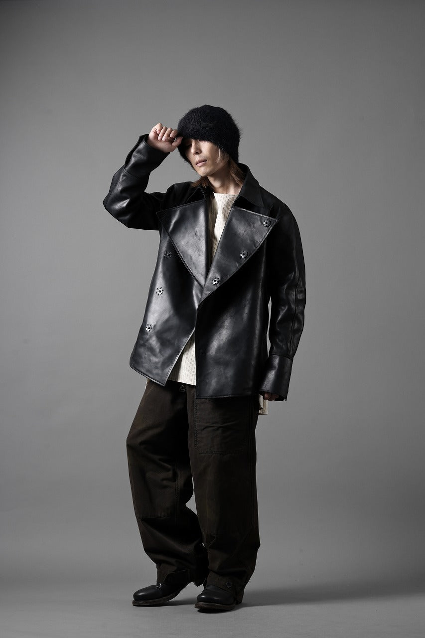 ierib exclusive Jean Coat-Blouson / Horse Nubuck Leather (BLACK)